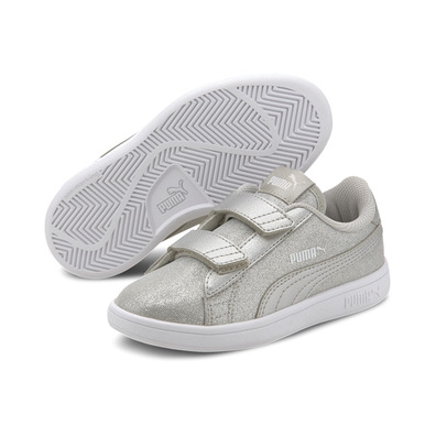 Puma Kids Smash v2 Glitz Glamv Ps "Gray Shine"