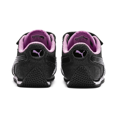 Puma Whirlwind Glitz V Kids Trainers (Black/Orchid)