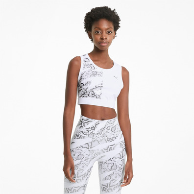 Puma Wn´s Train Untamed Crop Tank "Snake White-Silver"