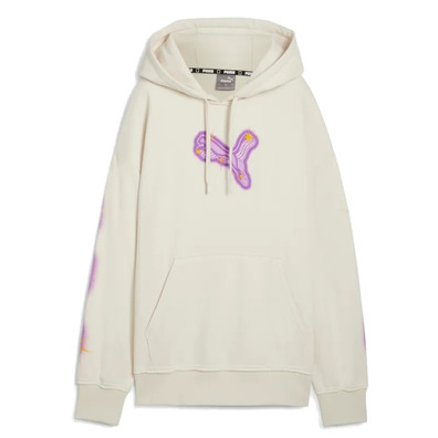 Puma Womans Basketball Art-Hitect Sparkle OS Hoodie "Alpine Snow"