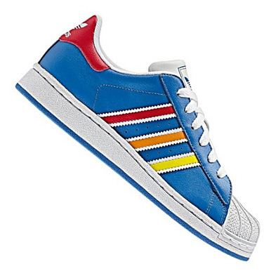 Adidas Superstar (36-40/azul/blanco/rojo)