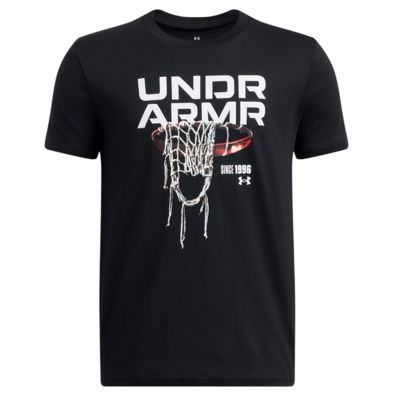 UA Boys' Basketball Hoops Net Short Sleeve Tee "Black"