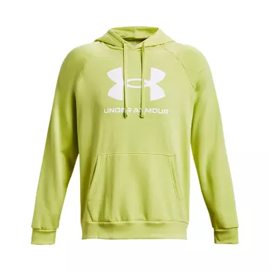 UA Men's Rival Fleece Logo Hoodie "Lime Yellow"