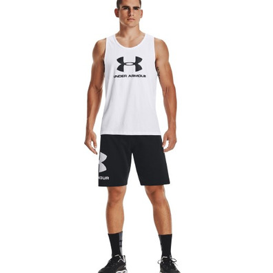 UA Men's Sportstyle Logo Tank "White"