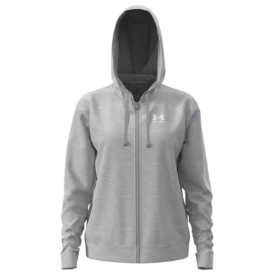 UA Women's Rival Terry Full Zip Hoodie "Mod Gray Light Heather"