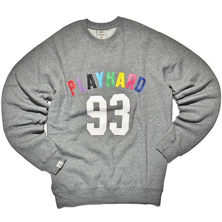 K1X Sudadera Play Hard 93 (gris/blanco/multicolor)