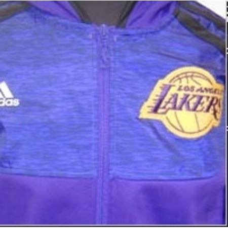 Jaqueta Junior Adidas Angeles Lakers (roxo/preto/amarelo)