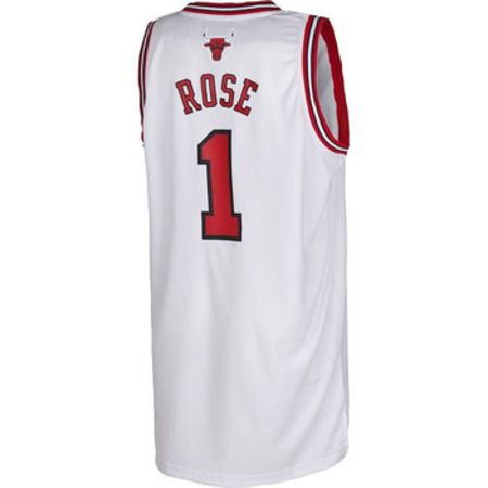 Camiseta NBA Bordados Adidas Derrick Rose Bulls (white/red)