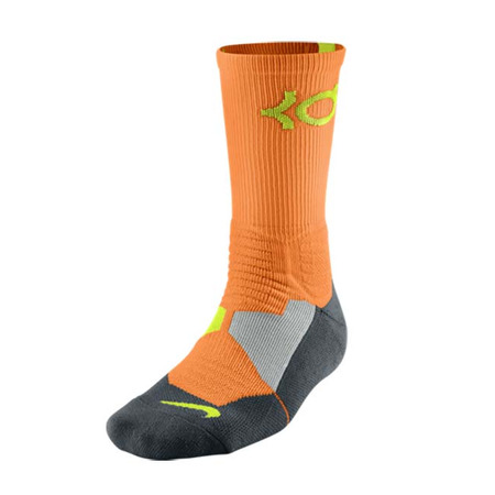 Calcetines Nike KD Hyper Elite Crew (877/bright citus/volt/negro)