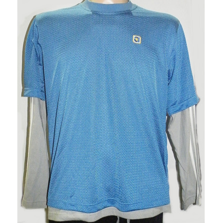 Adidas Camiseta M/L 3 Points LS (celeste/gris)