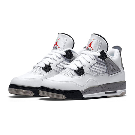 Jordan 4 Retro BP "White Cement" (104/white/red/black/silver)