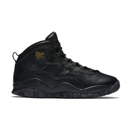 Air Jordan Retro 10 "NYC" Niñ@ (012/black/dark grey/metalic gold)