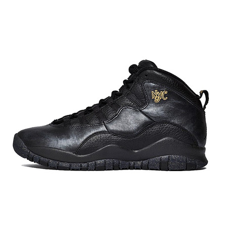 Air Jordan Retro 10 "NYC" Niñ@ (012/black/dark grey/metalic gold)