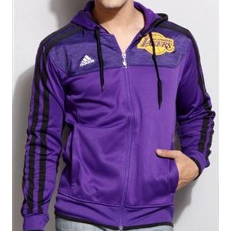 Jaqueta Adidas Angeles Lakers (roxo/preto/amarelo)