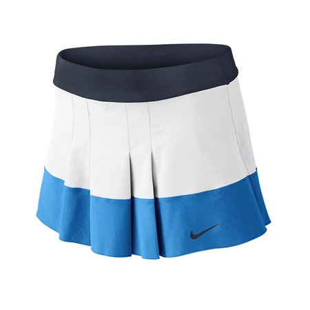 Nike Saia Mulher Tennis Pleated Woven (branco/azul)