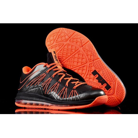 Nike Air Max Lebron X Low "Total Crimson" (001/negro/naranja)