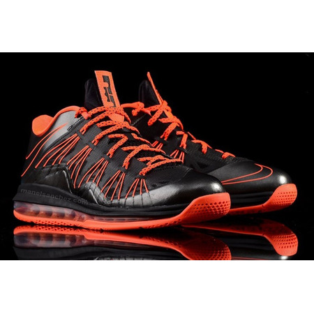 Nike Air Max Lebron X Low "Total Crimson" (001/negro/naranja)