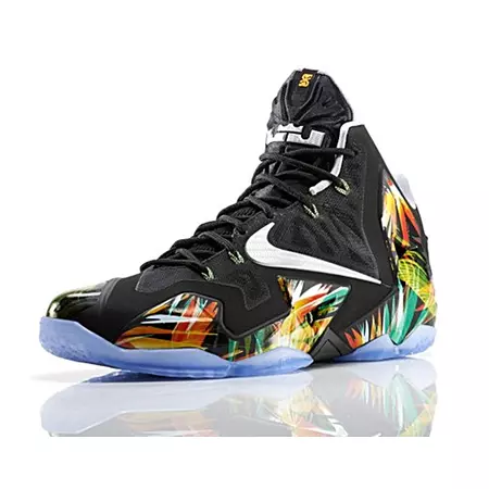 Lebron XI "Everglades" (006/negro/amarillo/verde/blanco/gris)