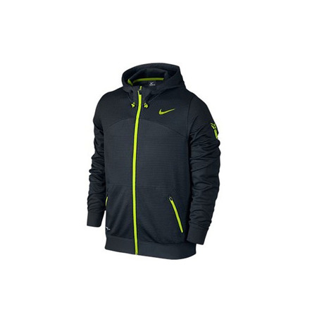 Sudadera Capucha Kobe Hero Premium Full-Zip (010/negro/volt)