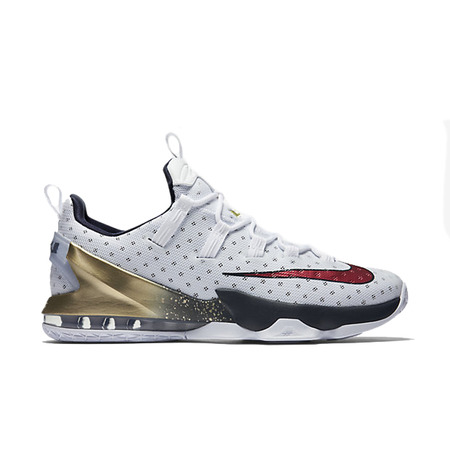 Lebron XIII Low "USA" (164/white/university red/obsidian)