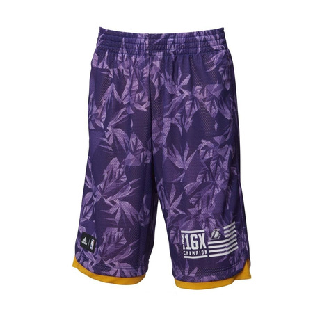 Adidas Short Fanwear Lakers (purple/yellow)