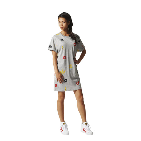 Adidas Originals Tee Dress "Lettering" (grey)