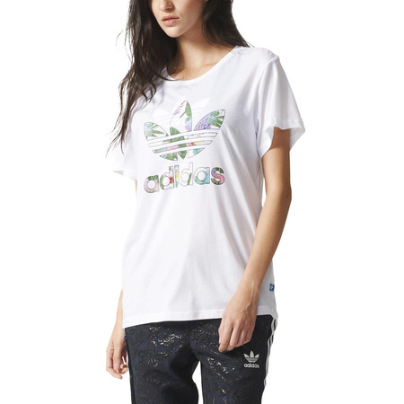 Adidas Originals Boyfriend Trefoil Floral Tee (white)