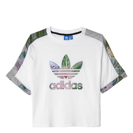 Adidas Originals Train Cuff Trefoil Floral Tee (white)