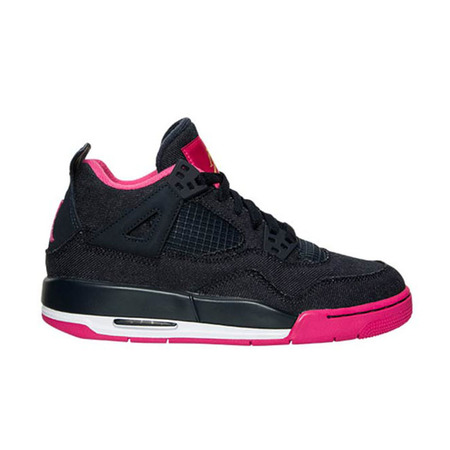 Air Jordan 4 Retro GG (dark obsidian/vivid pink/white)