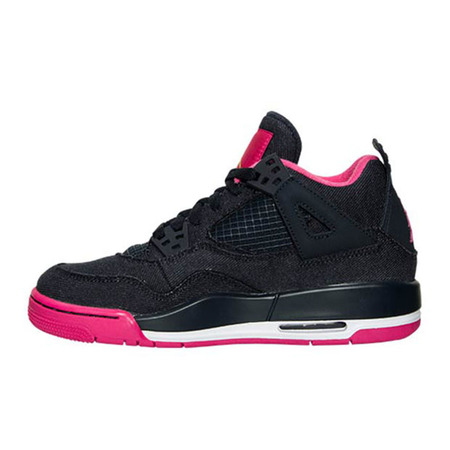 Air Jordan 4 Retro GG (dark obsidian/vivid pink/white)