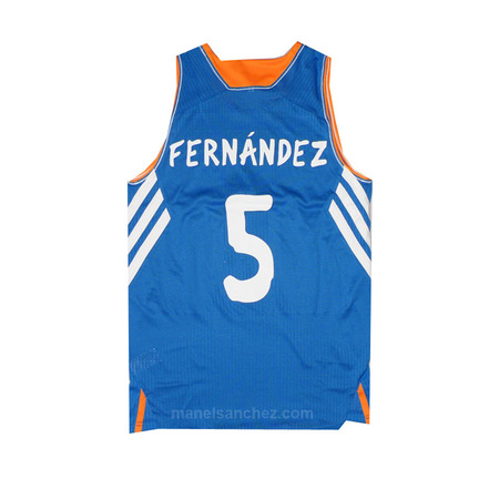 Camiseta Rudy Fernández Real Madrid Basket 13/14 (azul/blanco)