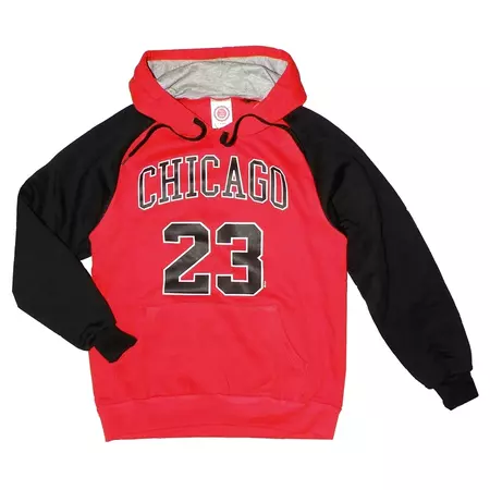 Hoodie Basic Chicago Nº 33 (red/black)