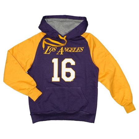 Hoodie Basic Los Angeles Nº 16 (purple/yellow)