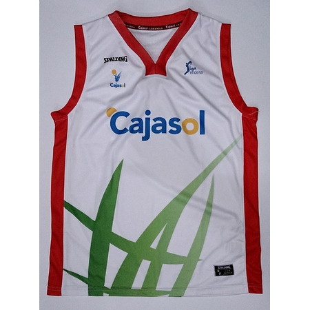 Camiseta Niño 2ª ACB Cajasol Replica 13/14 (blanco/rojo)