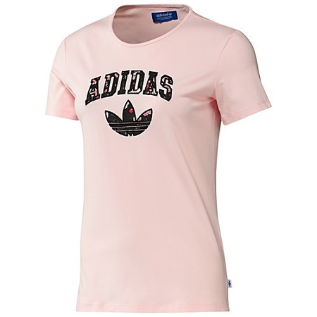 Adidas Original Logo Slim Graphic Tee Woman´s (rosado)