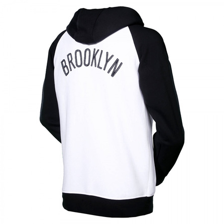 Adidas Sudadera FZ Washed Brooklyn Nets (blanco/negro)