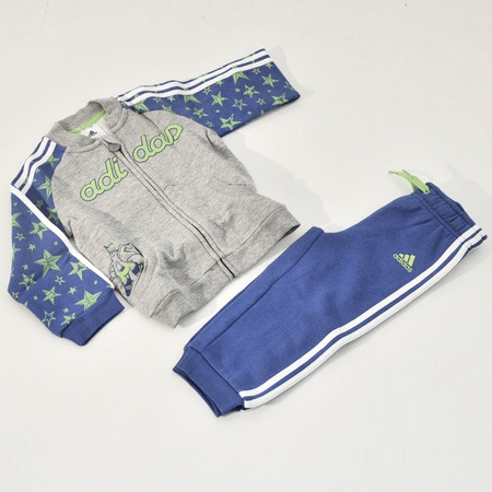 Adidas Logo Track Suit Infant Boy Jogger (cinza/azul)