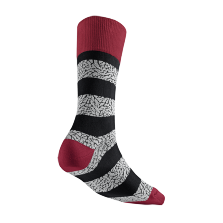 Jordan Elephant Striped Crew (695/gym red/black)