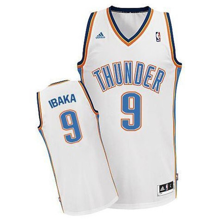 Camiseta NBA Bordados Adidas Serge Ibaka Thunder (branco)