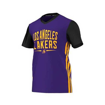 Adidas Camiseta NBA Los Angeles Lakers Summer Run (purpura/negro/amarillo)