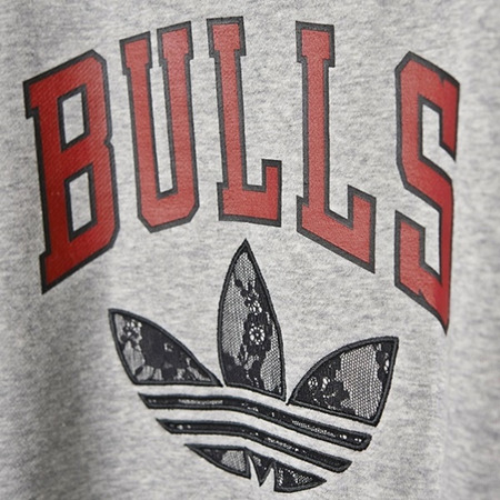 Adidas Original NBA Mujer Swater Bulls (greis)/rojo/negro)