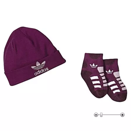 Adidas Infant Pack Gorro+Calcetines (morado/granate)