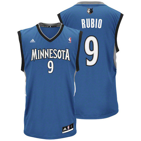 Adidas Camisa Réplica Ricky Rubio Minesota (azul/branco)