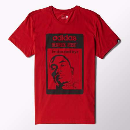 Adidas Camiseta Endorsed By Derrick Rose (rojo escarlata)