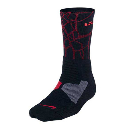 Calcetines Basket LeBron Hyperelite Crew (065/negro/rojo)