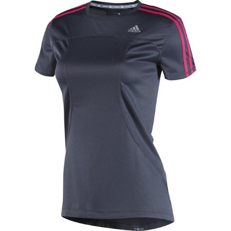 Adidas Camisa Running Response 3-Stripes (roxo/rosado)