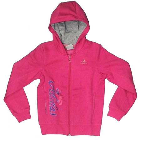 Suéter Adidas Young Girl Full Zip (rosado)