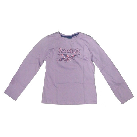 Reebok Camisa Minina Logo Sport Tee M/L (violeta)