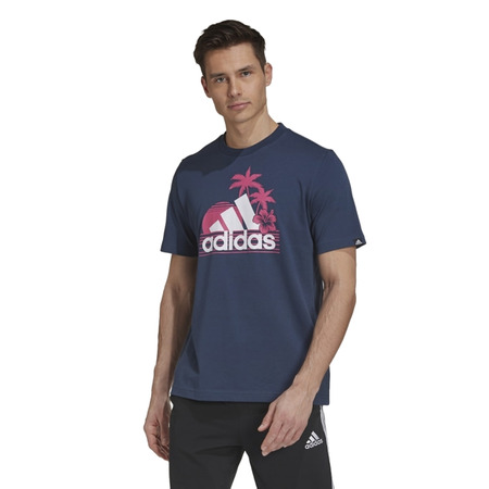 Adidas AEROREADY Vacation Sunset Logo Graphic Tee