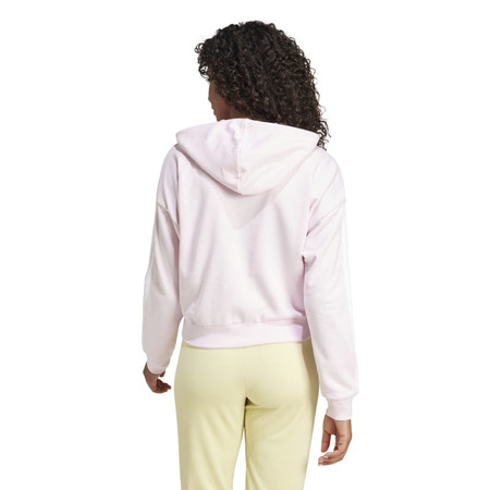 Adidas Essentials 3-Stripes Full-Zip Hoodie "Pink"